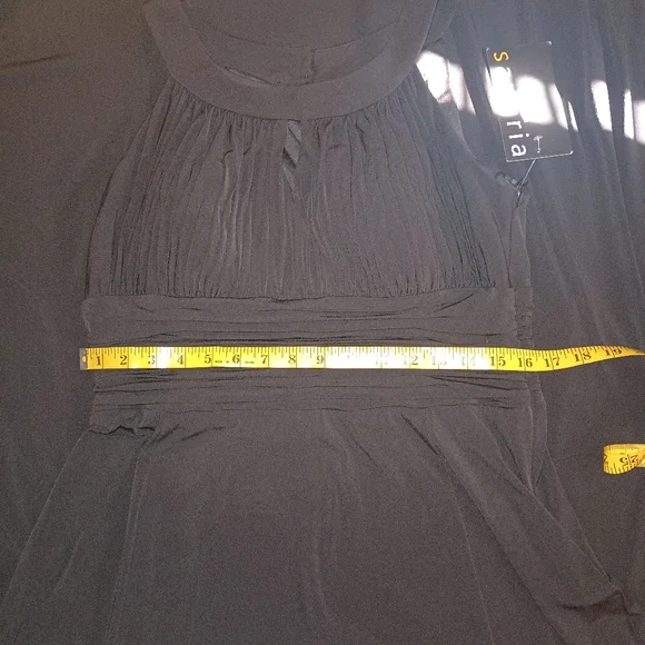 New Signature by Sangria Black Maxi Dress 16 - Picture 4 of 8